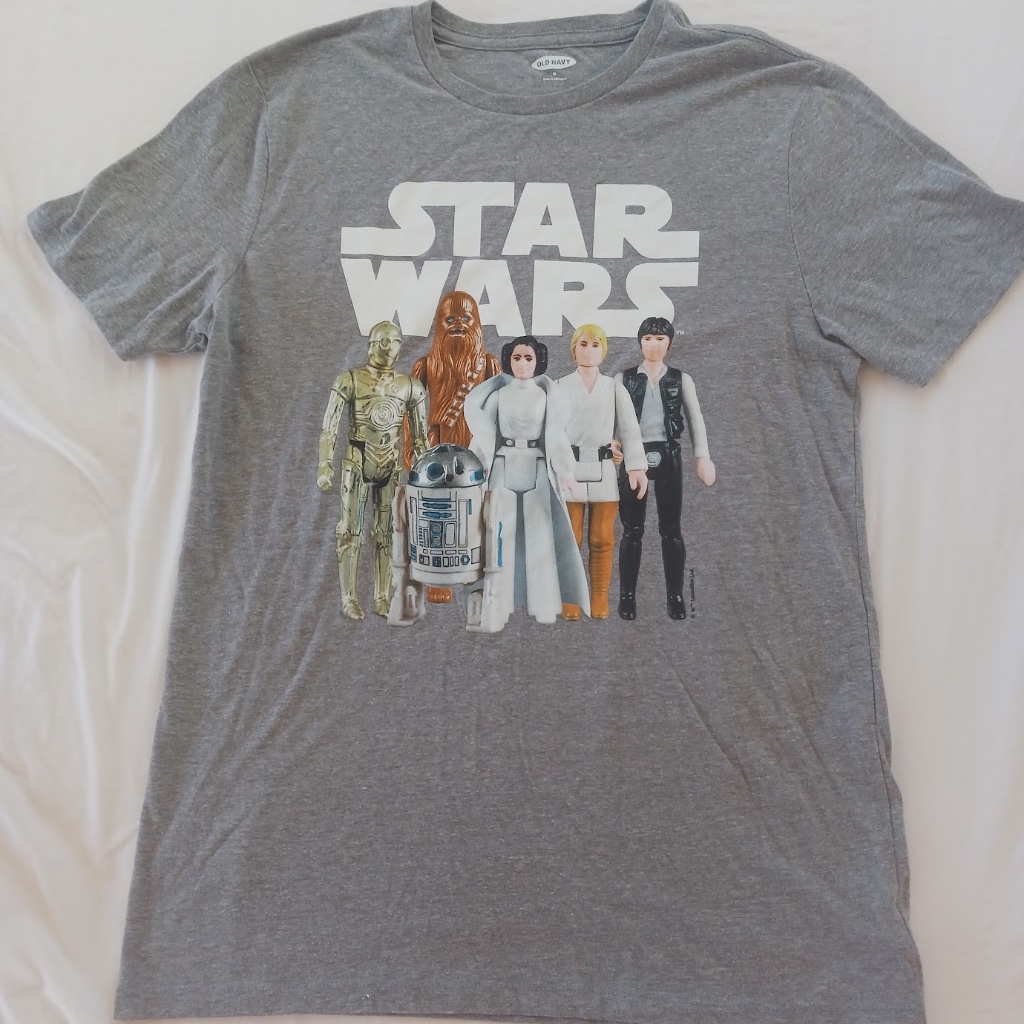 Star Wars Mens T Medium W Action Figure Graphic